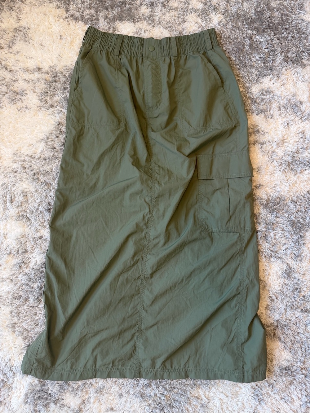 Offline by Aerie Olive Green Women's Maxi Cargo Skirt